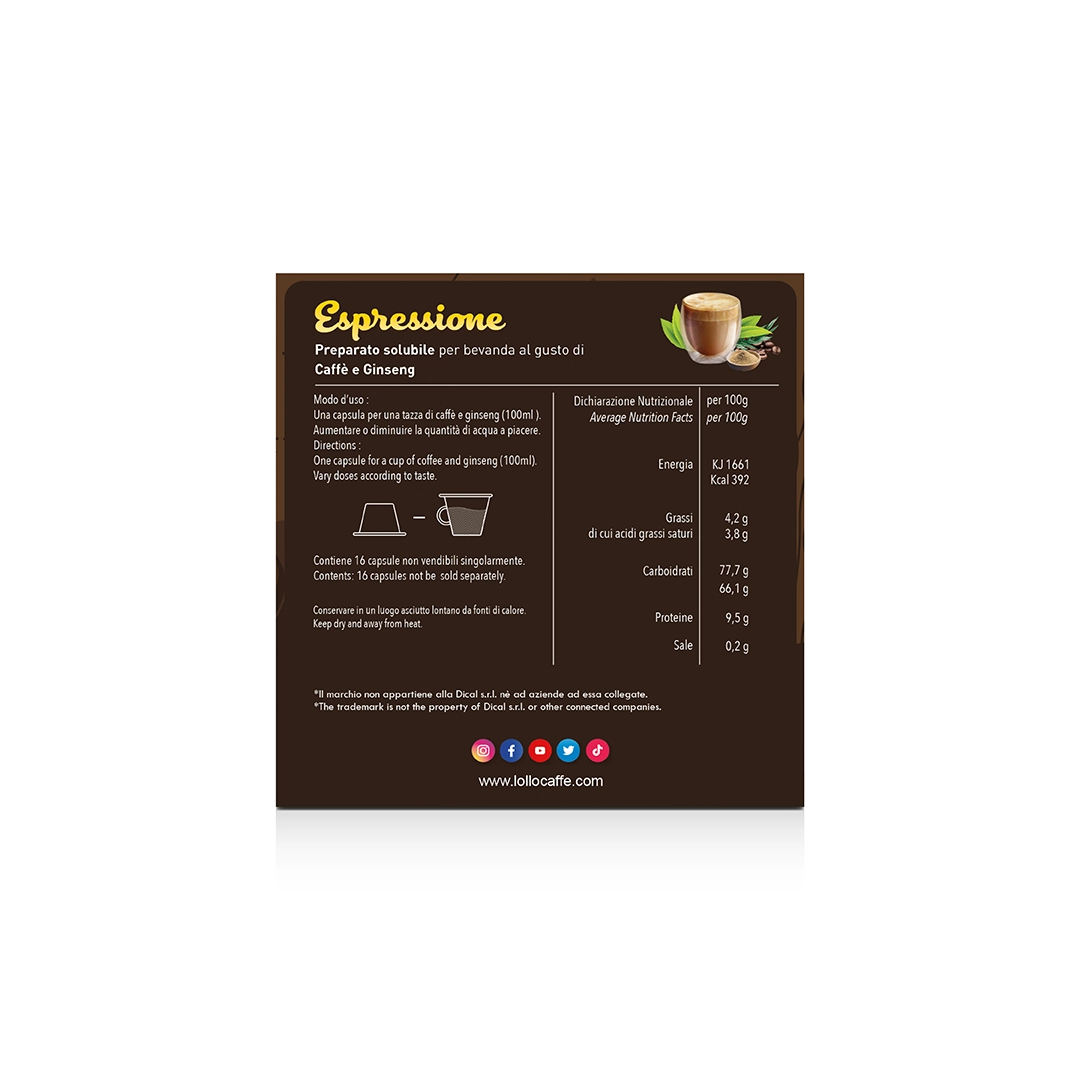 Capsule Compatibili Nescafè Dolce Gusto Caffè e Ginseng Lollo 16