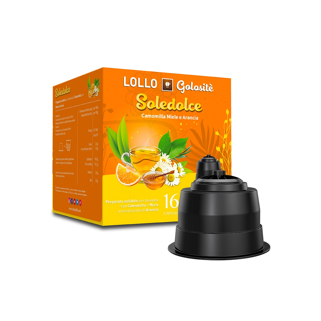 Capsule Compatibili Nescafè Dolce Gusto Camomilla Arancia e Miele Lollo Caffè 16