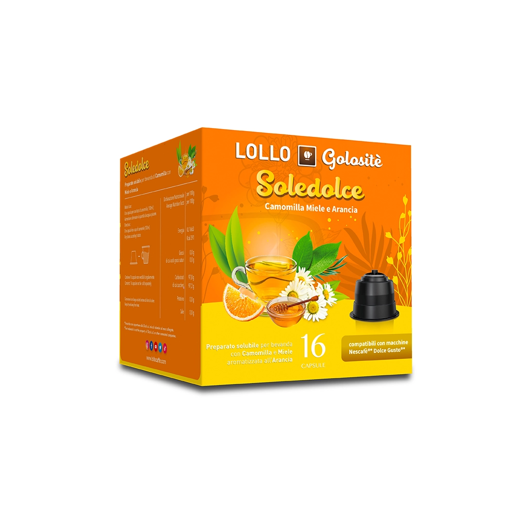 Capsule Compatibili Nescafè Dolce Gusto Camomilla Arancia e Miele Lollo Caffè 16