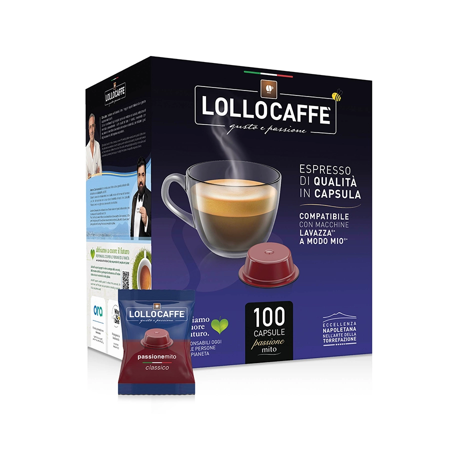 Capsule Lollo Caffè Classico Passione Mio compatibili Lavazza A Modo Mio 100