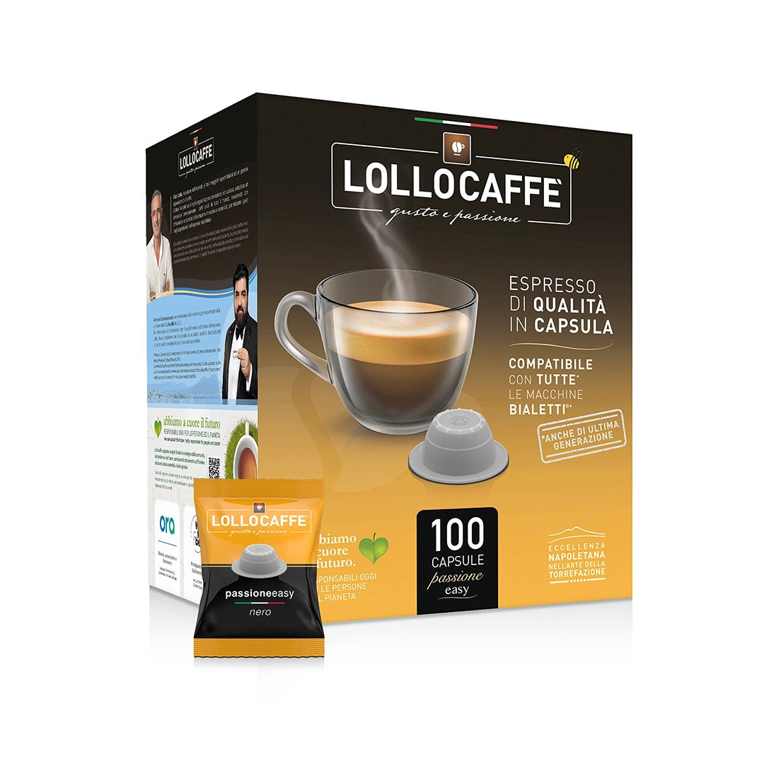 Capsule Lollo Caffè Compatibili Bialetti Nera 100