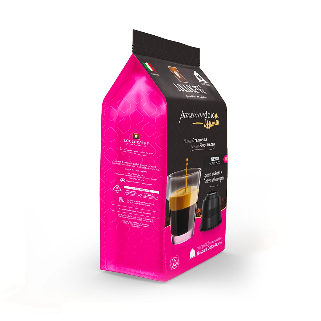 Capsule Lollo Caffè compatibili Nescafè dolce gusto Miscela Nera 16