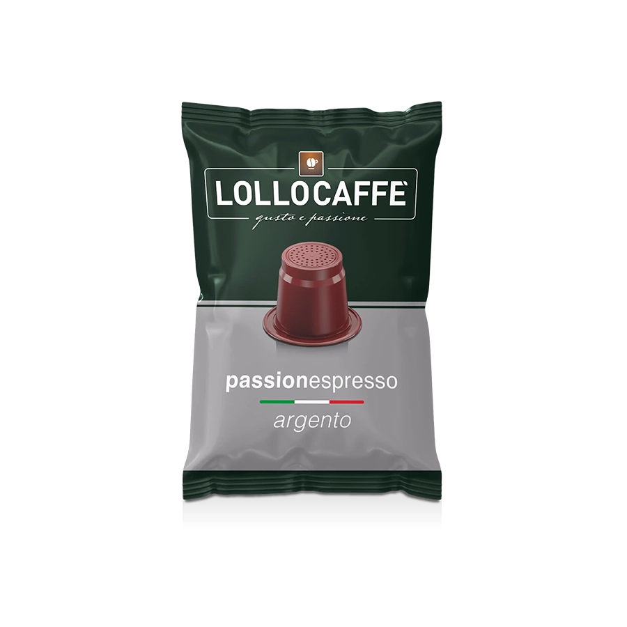 Capsule Lollo Caffè Compatibili Nespresso Argento Passionespresso 100