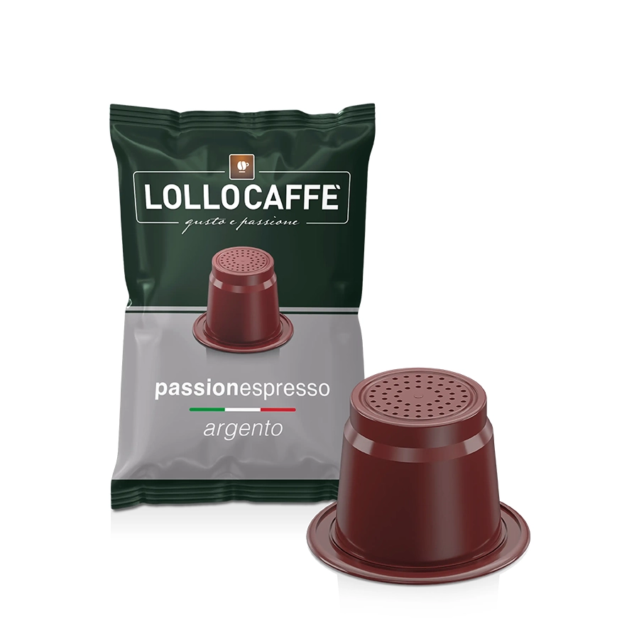 Capsule Lollo Caffè Compatibili Nespresso Argento Passionespresso 100