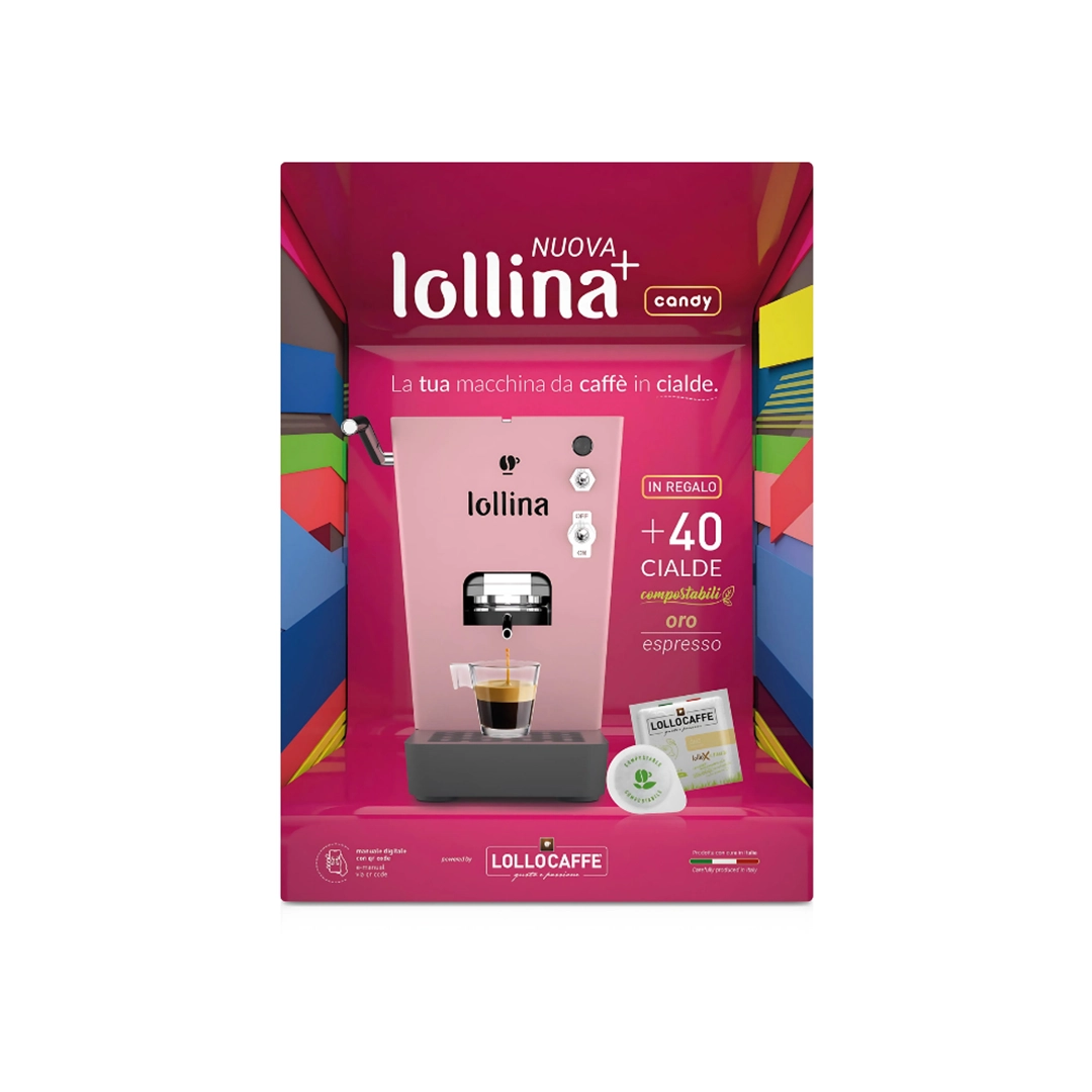 Macchina da Caffè per Cialde Ese Lollina Rosa Pop