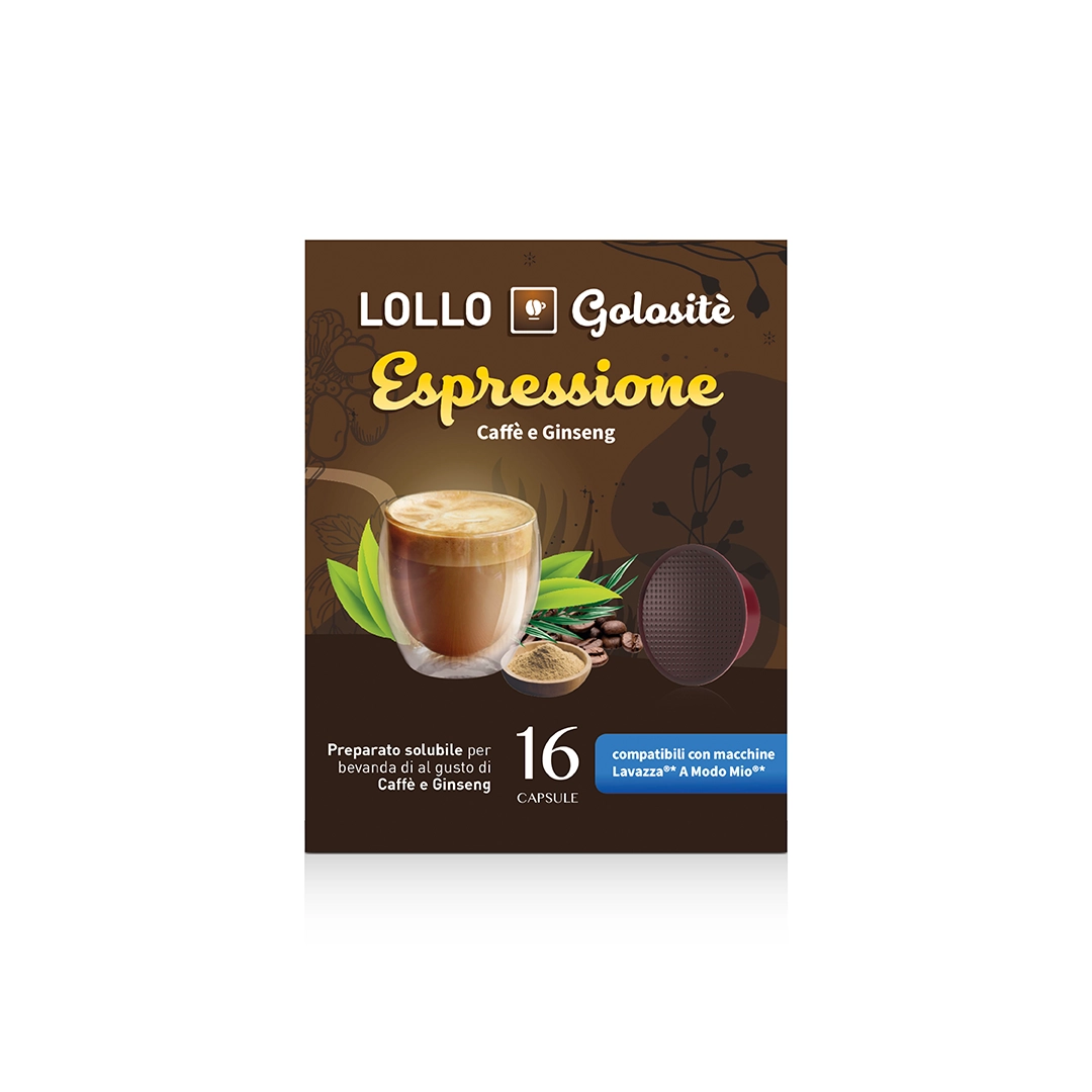 Capsule Lollo Caffè e Ginseng Compatibili Lavazza A Modo Mio 16