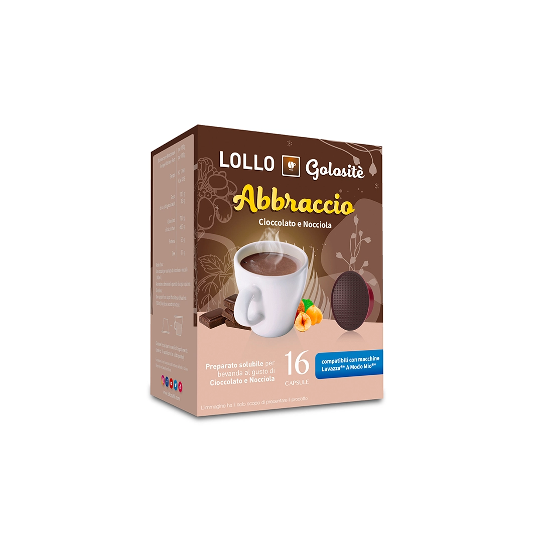 Capsule Lollo Caffè Compatibili Lavazza A Modo Mio Cioccolato e Nocciola Passione Mio 16