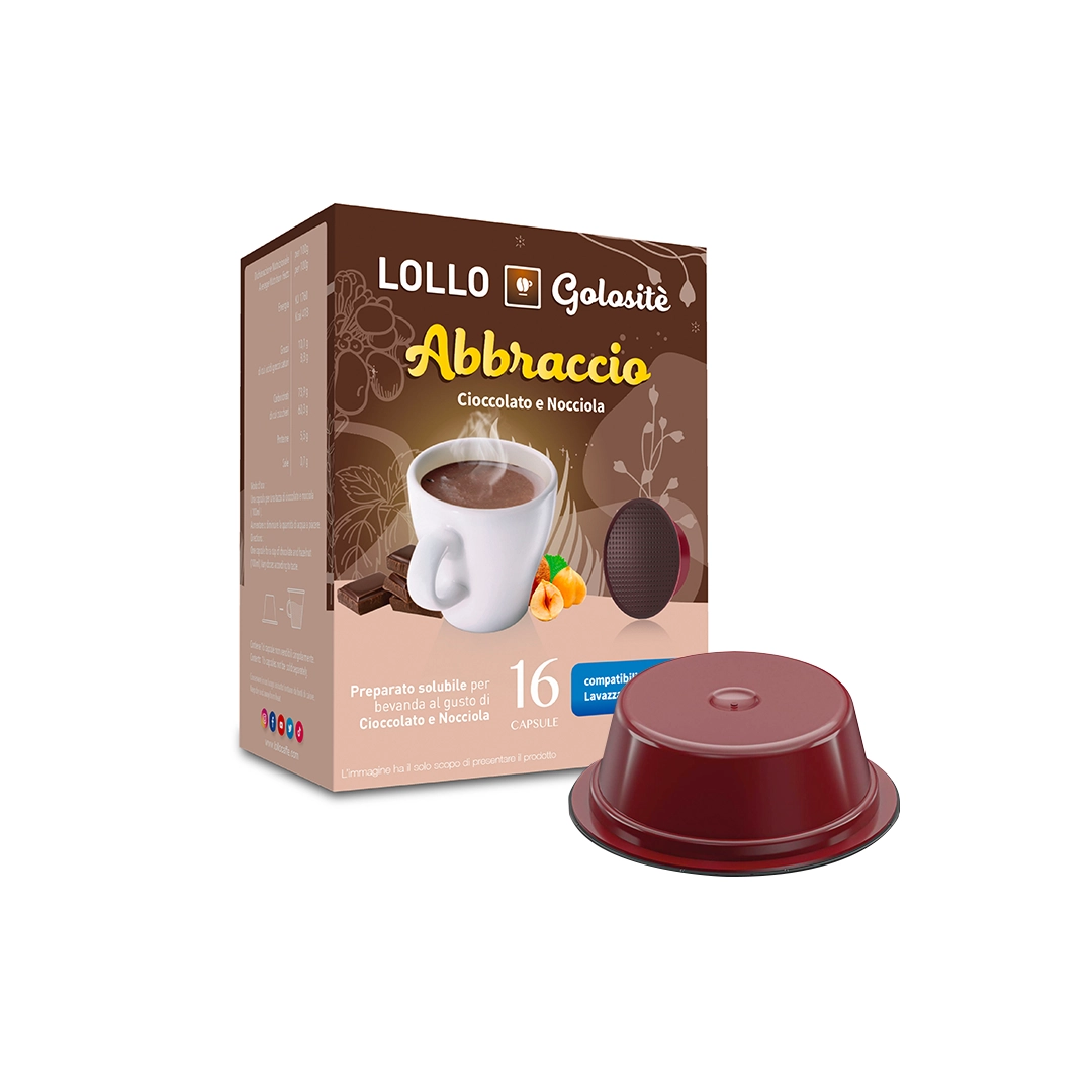 Capsule Lollo Caffè Compatibili Lavazza A Modo Mio Cioccolato e Nocciola Passione Mio 16