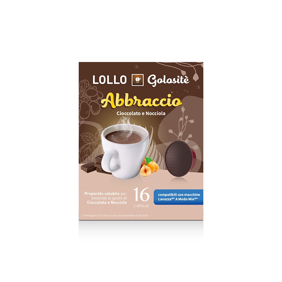 Capsule Lollo Caffè Compatibili Lavazza A Modo Mio Cioccolato e Nocciola Passione Mio 16