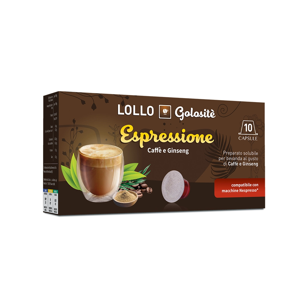 Capsule Lollo Caffè Ginseng compatibili Nespresso 10