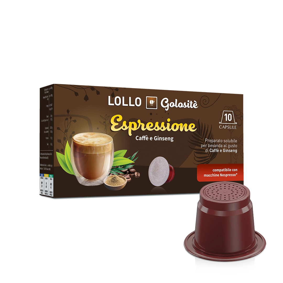 Capsule Lollo Caffè Ginseng compatibili Nespresso 10