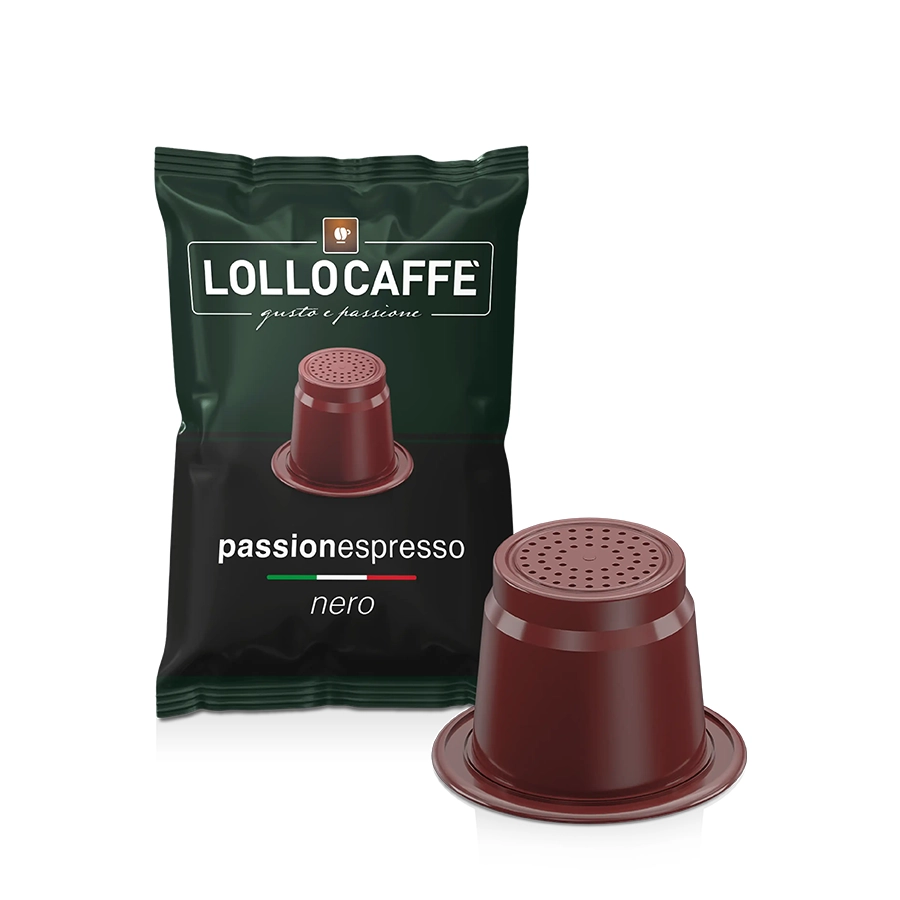 Capsule Lollo Caffè Nero Passionespresso compatibili Nespresso 100