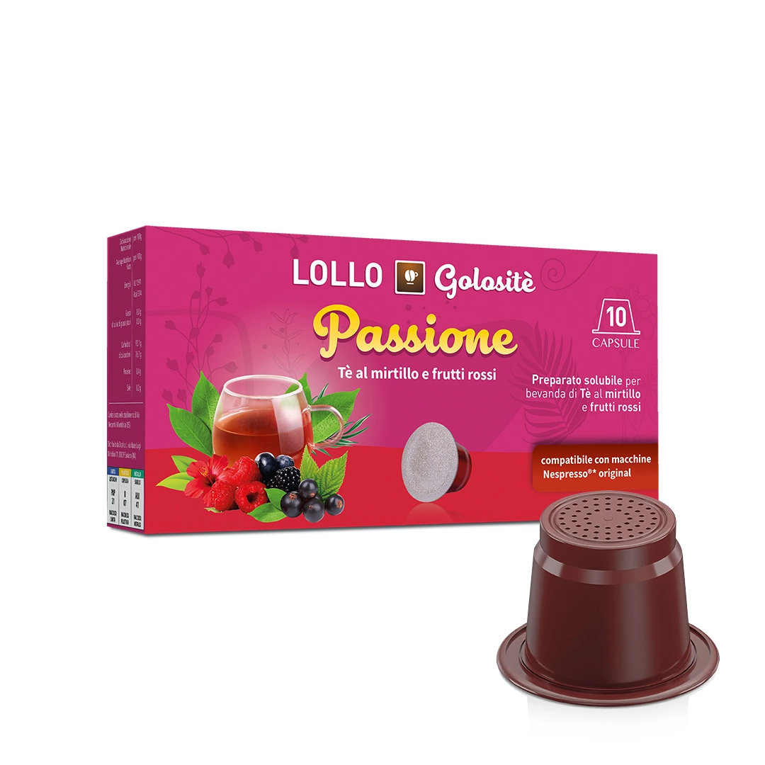 Capsule Lollo Tè Mirtillo compatibili Nespresso 10