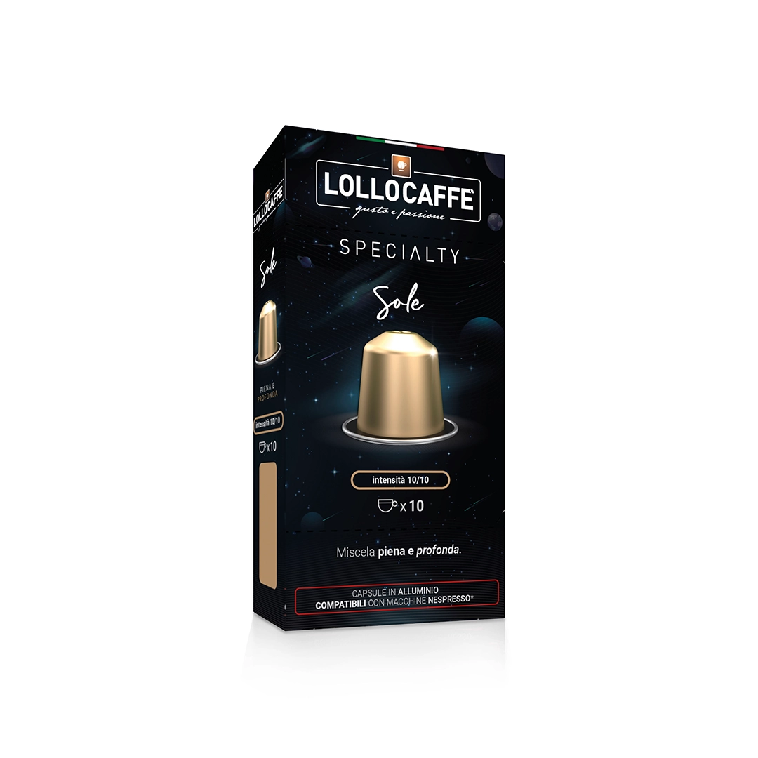 Capsule Lollo Caffè Specialty Sole compatibili Nespresso Alluminio 10
