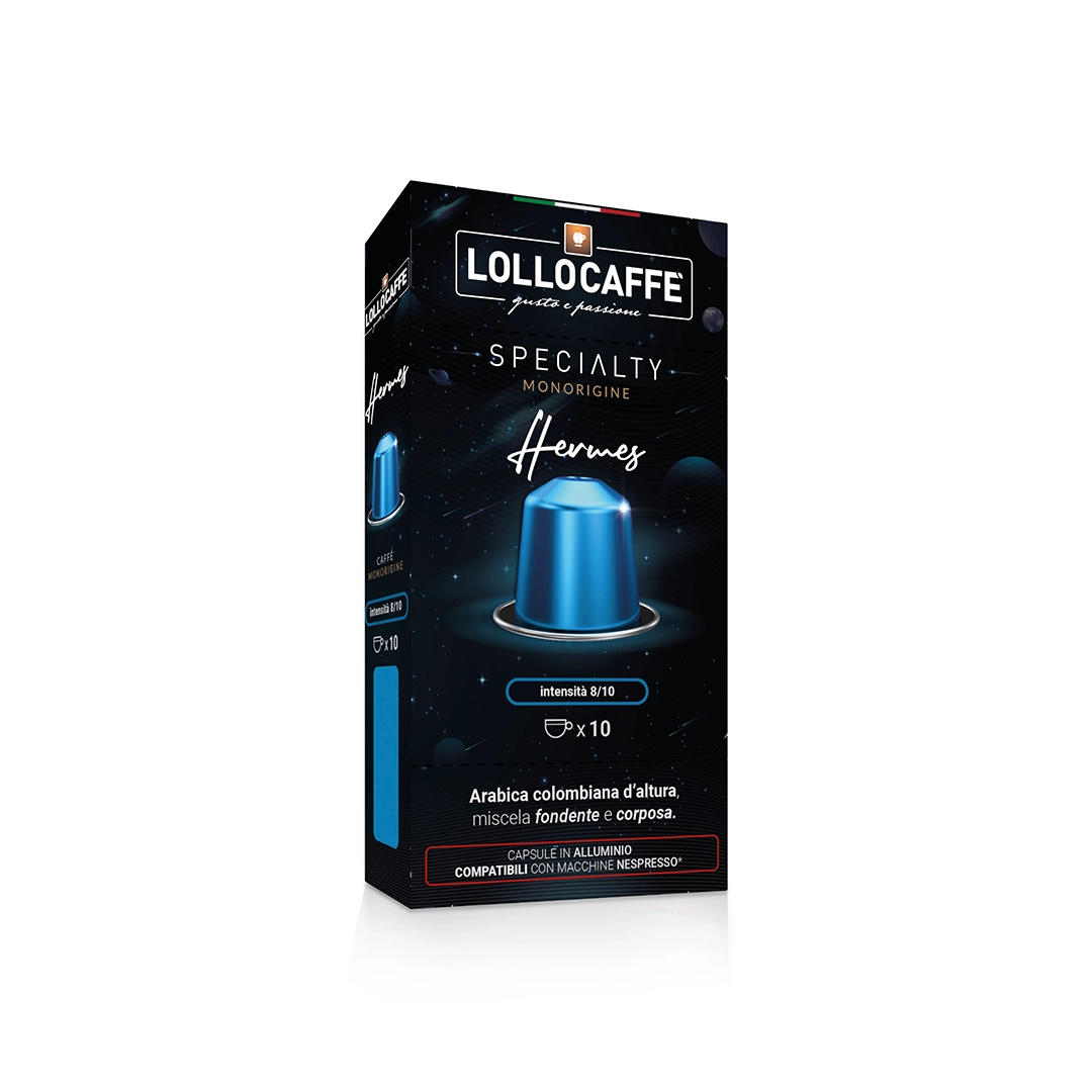 Capsule Lollo Caffè Specialty Hermes compatibili Nespresso Alluminio 10