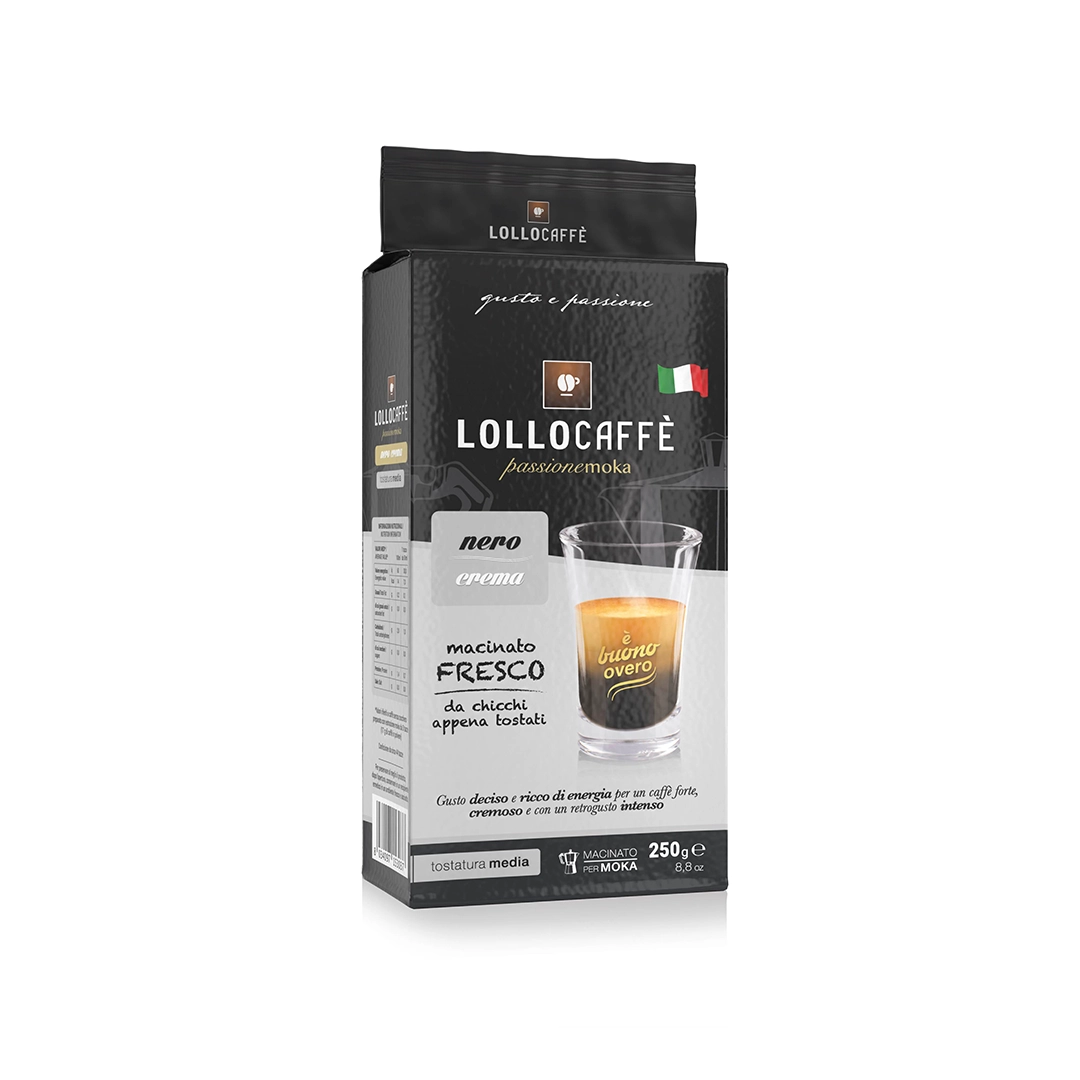 Lollo Caffè 20 Box Macinato Fresco Nera 250