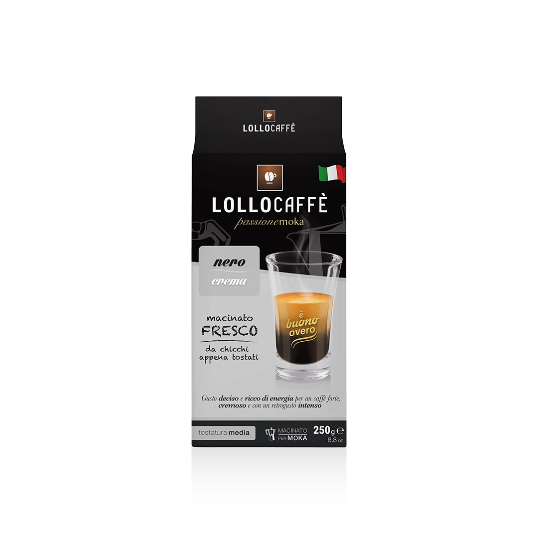 Lollo Caffè 20 Box Macinato Fresco Nera 250