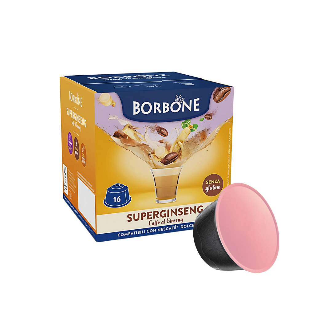 Capsule Borbone Compatibili Dolce Gusto Superginseng Caffè al Latte e Ginseng16