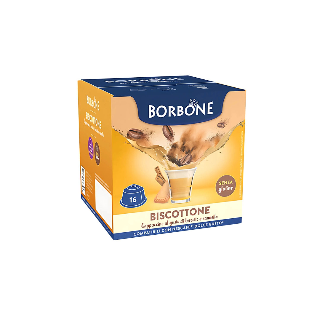 Capsule Borbone Compatibili Dolce Gusto Bevanda Solubile Biscottone 16