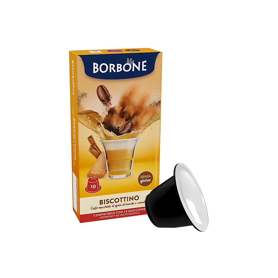 Capsule Borbone Compatibili Nespresso Bevanda Solubile Biscottino 10