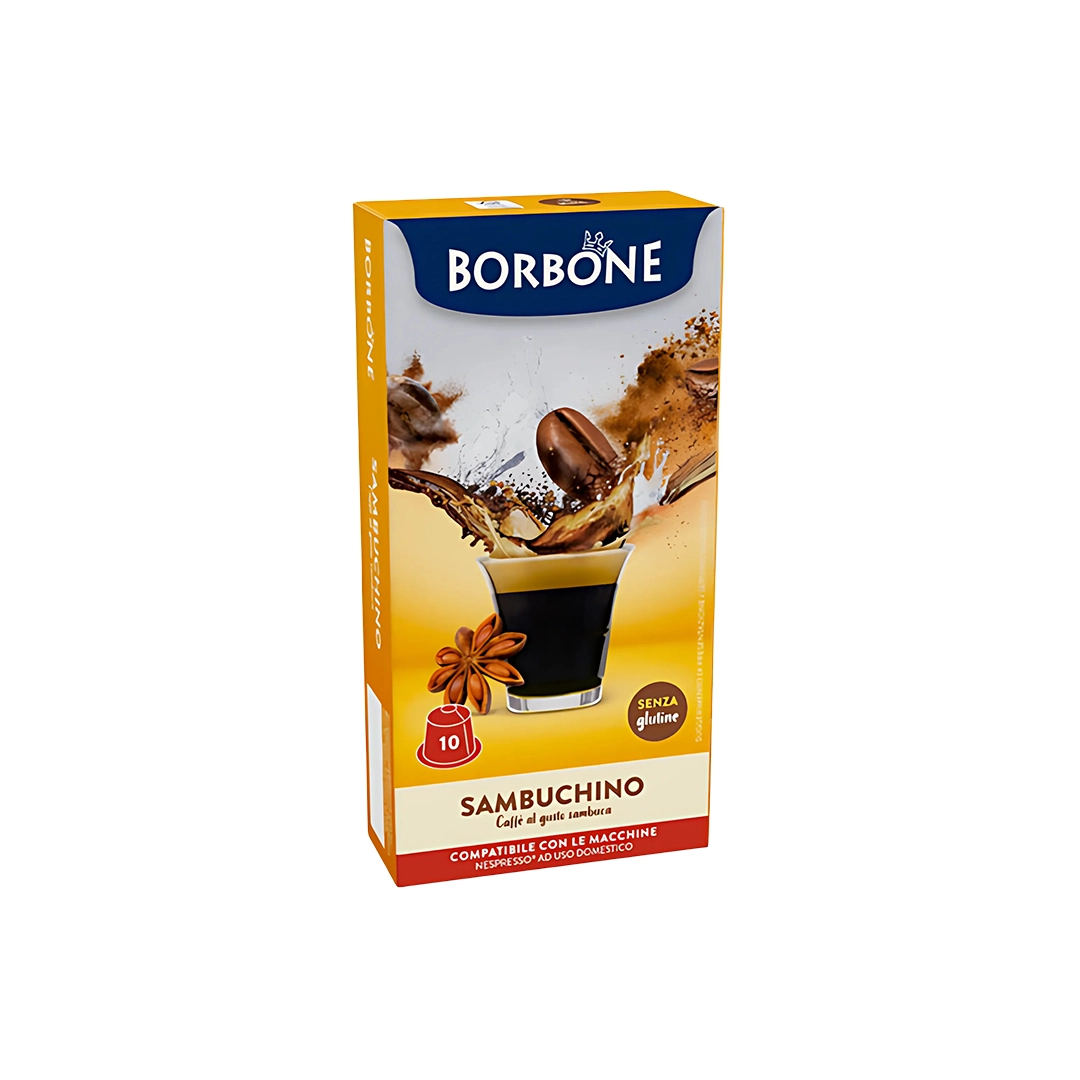 Capsule Borbone Compatibili Nespresso Bevanda Solubile Caffè e Sambuca 10
