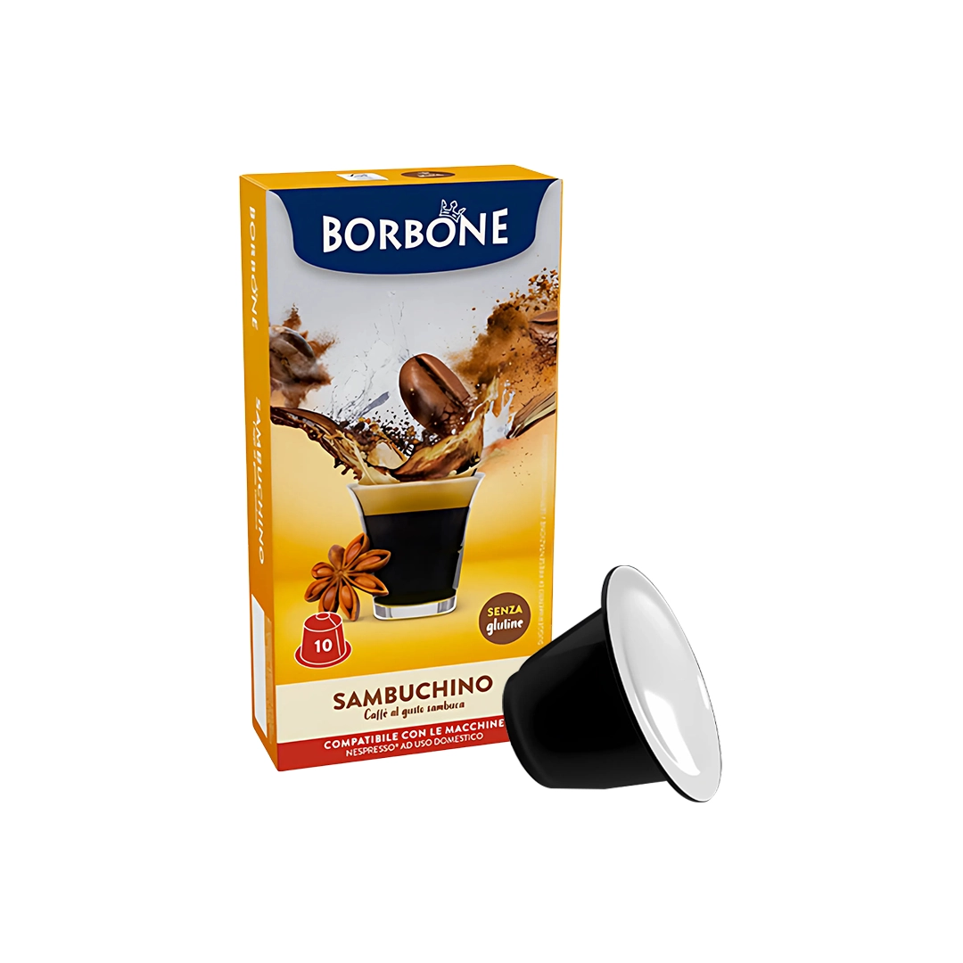 Capsule Borbone Compatibili Nespresso Bevanda Solubile Caffè e Sambuca 10