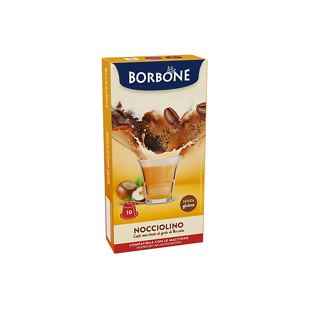 Capsule Borbone Compatibili Nespresso Bevanda Solubile Nocciolino 10