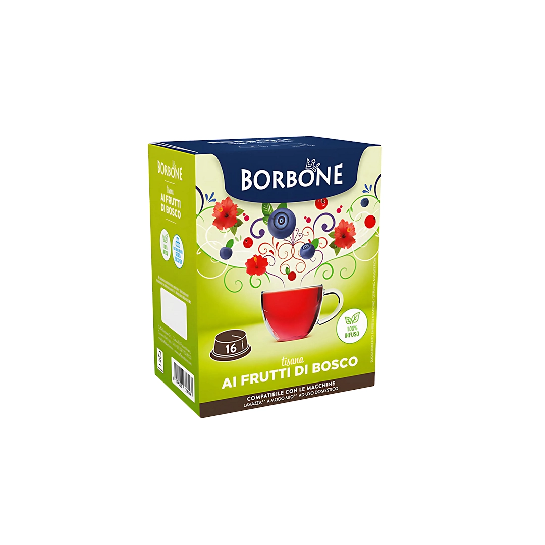 Capsule Borbone Compatibili Lavazza A Modo Mio Tisana ai Frutti di Bosco 16