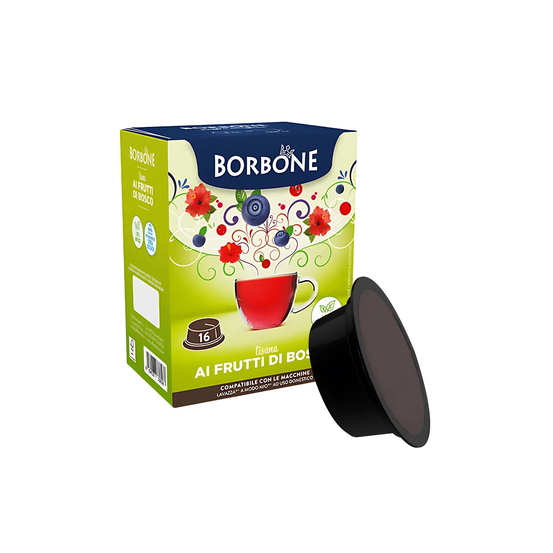 Capsule Borbone Compatibili Lavazza A Modo Mio Tisana ai Frutti di Bosco 16
