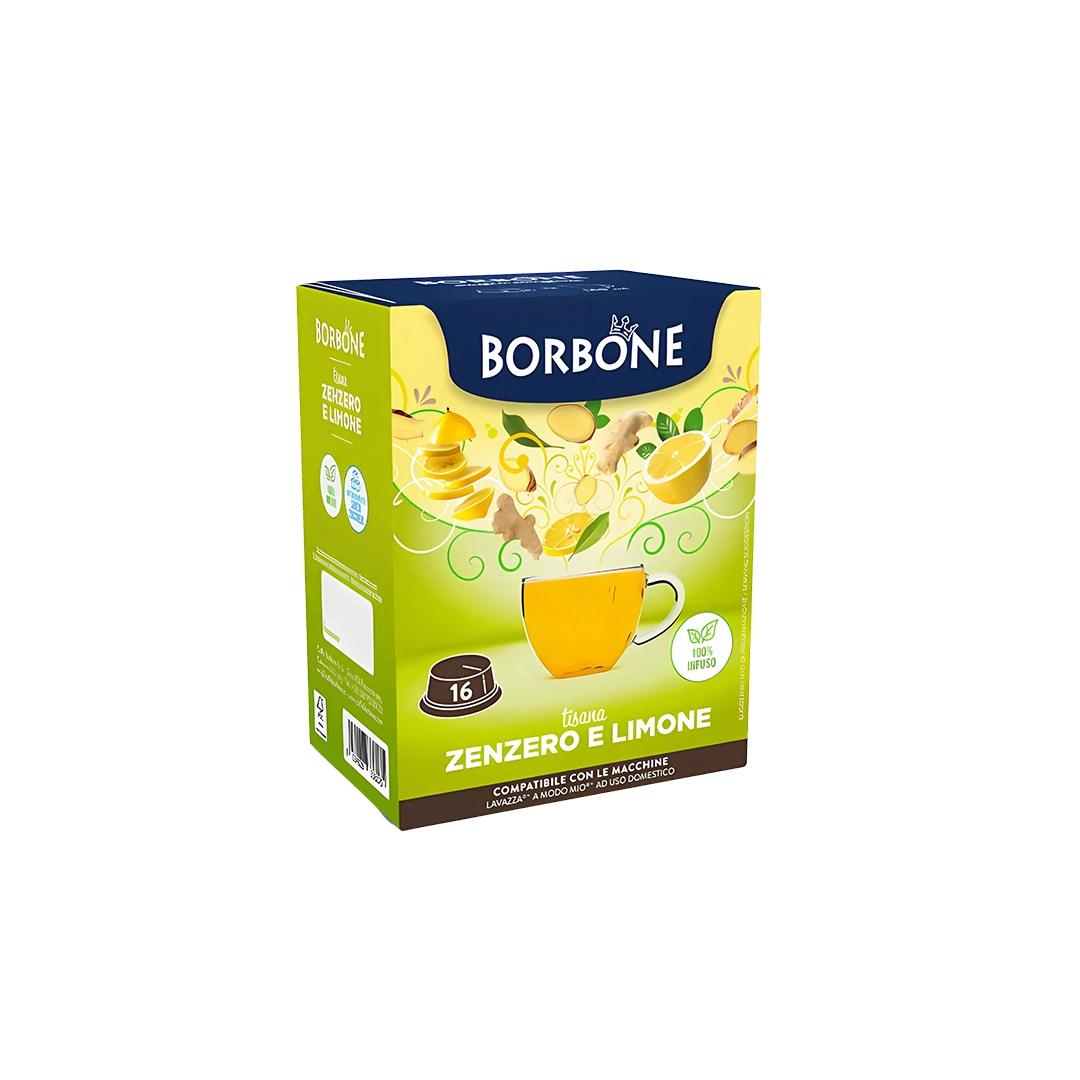 Capsule Borbone Compatibili Lavazza A Modo Mio Tisana Zenzero e Limone 16