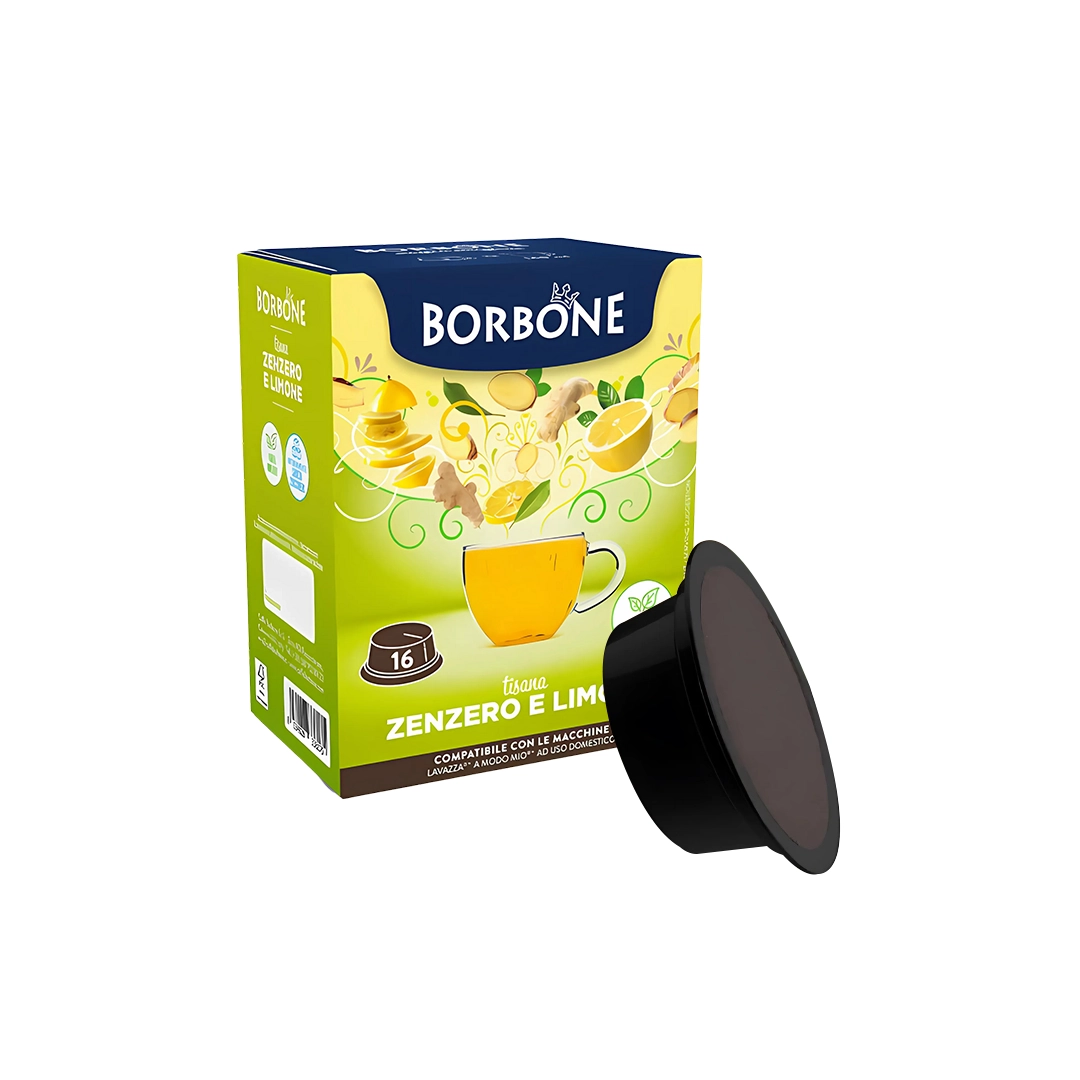 Capsule Borbone Compatibili Lavazza A Modo Mio Tisana Zenzero e Limone 16