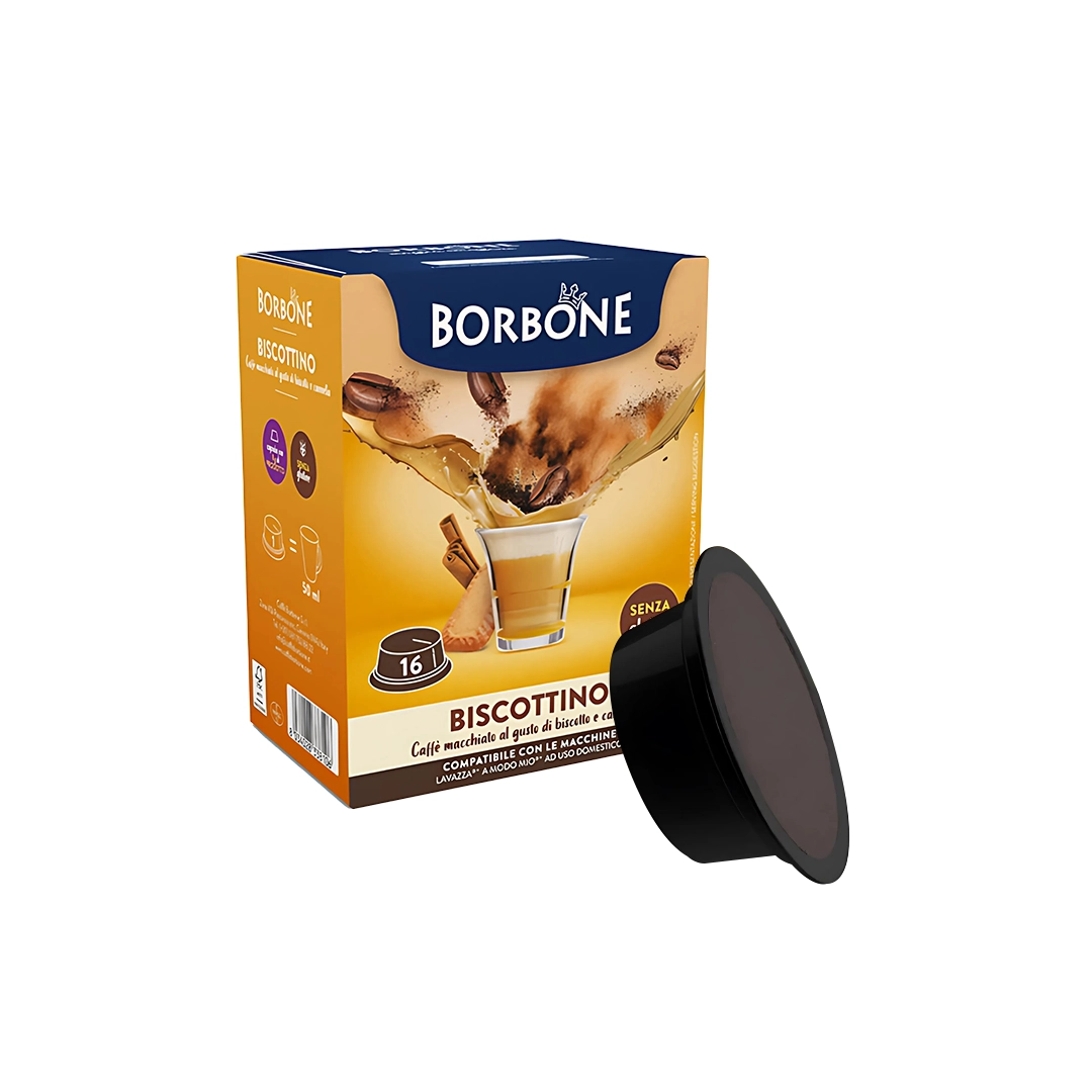 Capsule Borbone Compatibili Lavazza A Modo Mio Biscottino 16