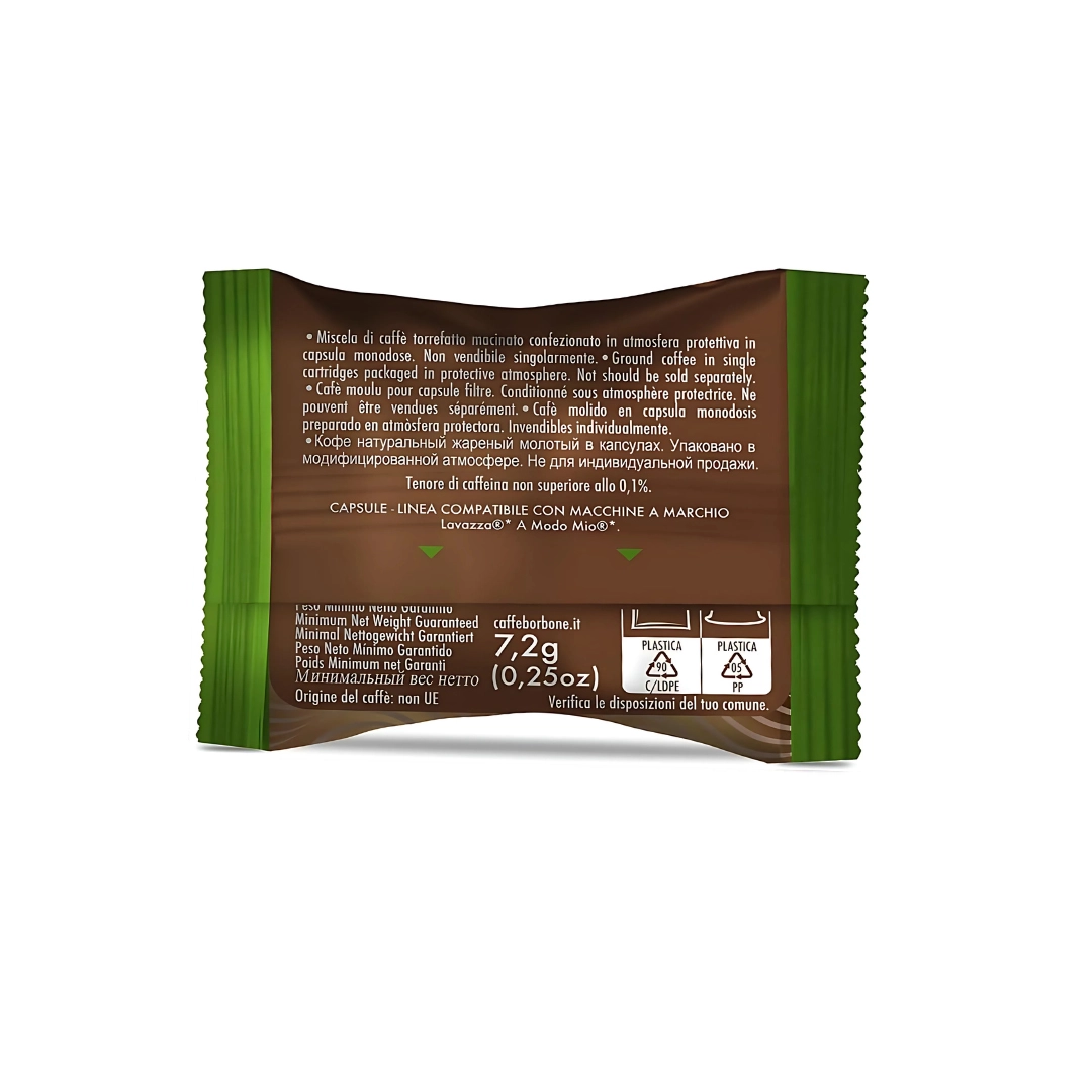 Capsule Caffè Borbone Don Carlo decaffeinato compatibili Lavazza A Modo Mio 1000