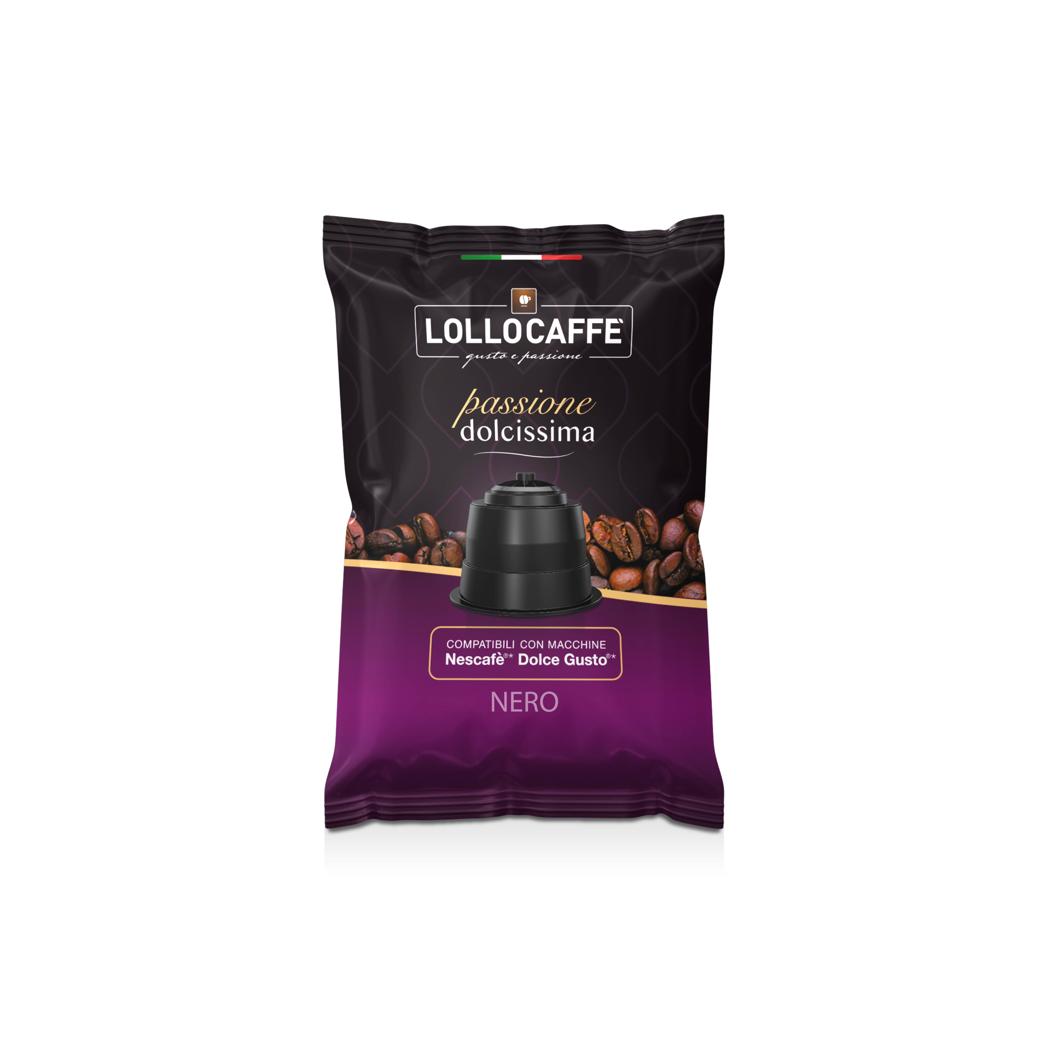 Capsule Lollo Caffè Compatibili Nescafè Dolce Gusto Nera 50