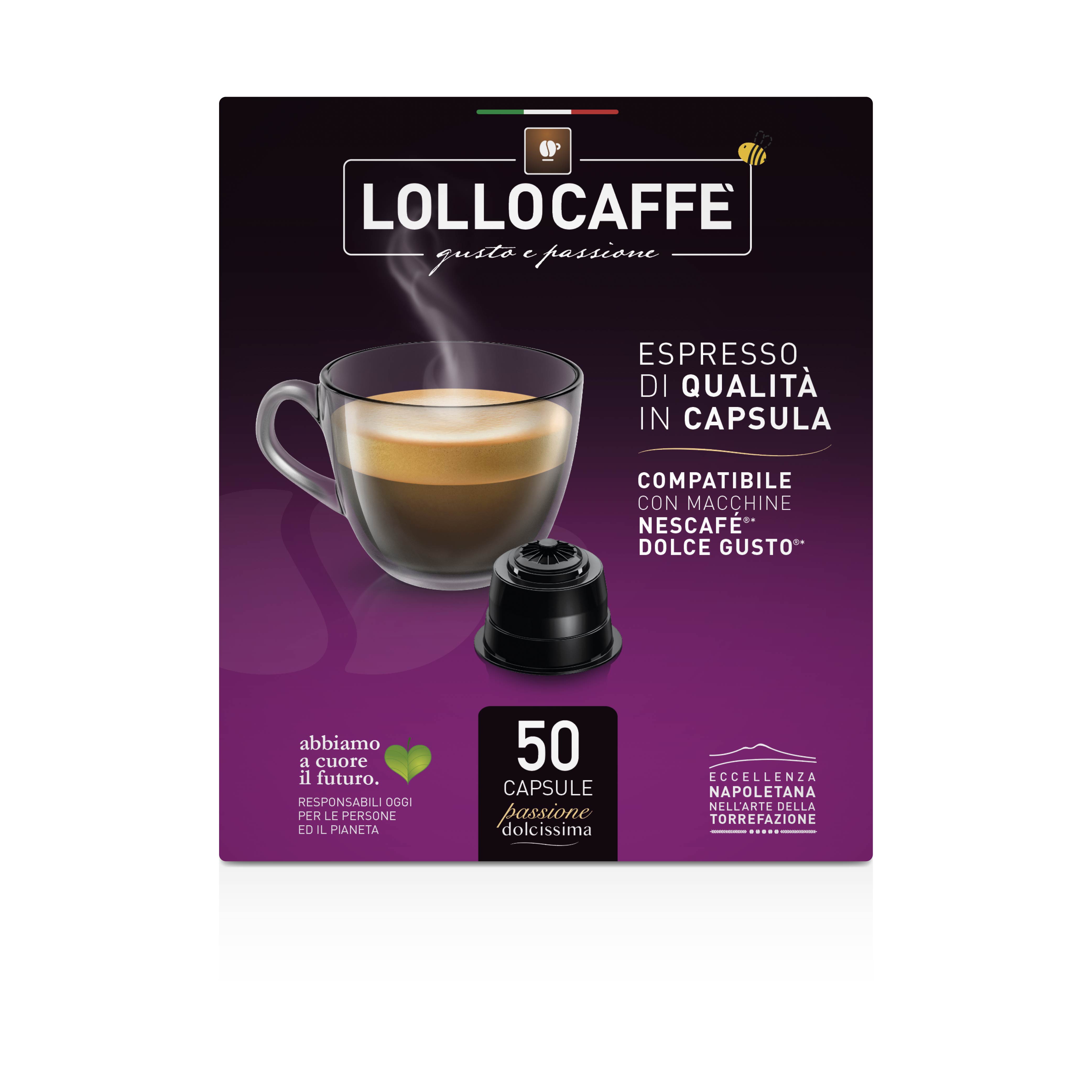 Capsule Lollo Caffè Compatibili Nescafè Dolce Gusto Nera 50