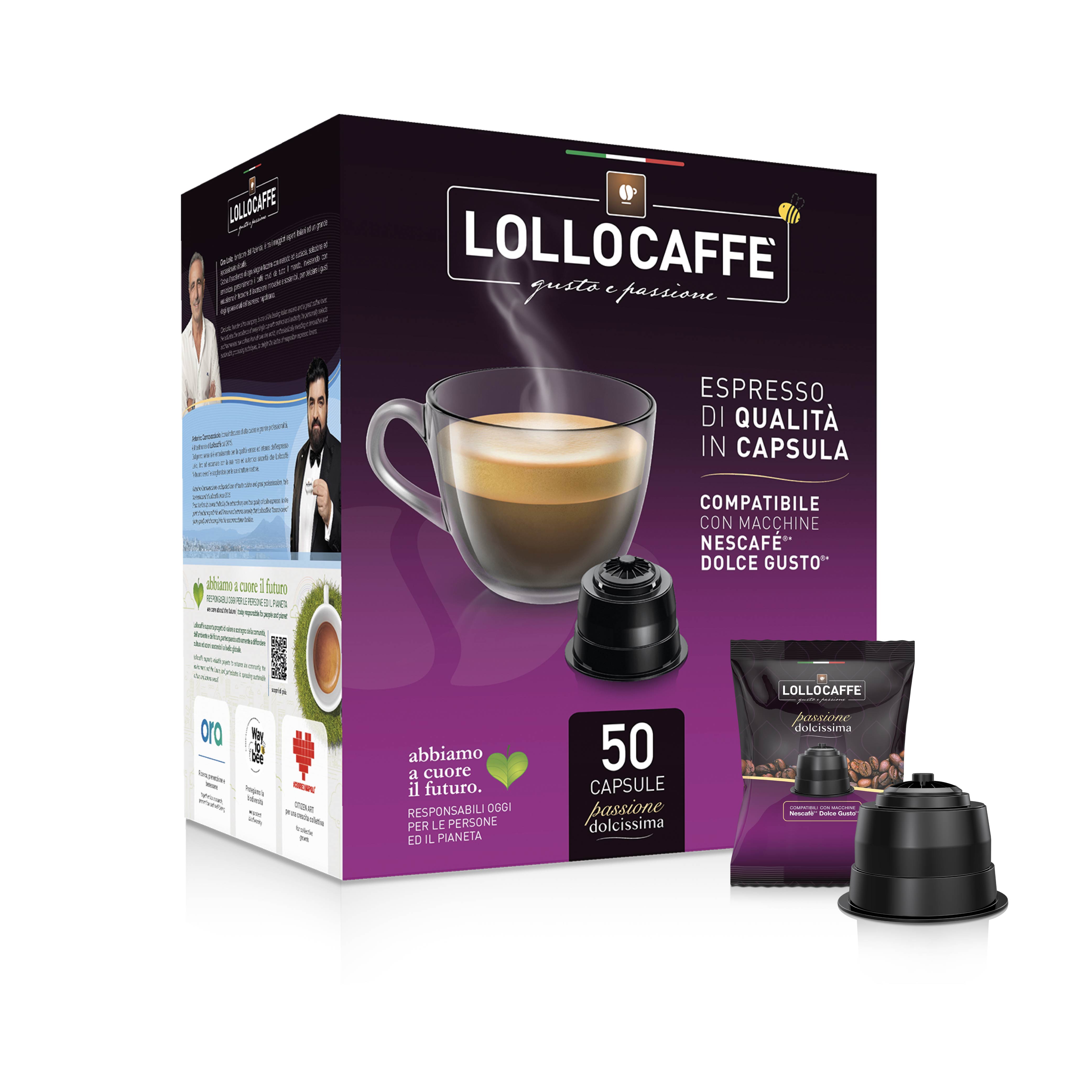 Capsule Lollo Caffè Compatibili Nescafè Dolce Gusto Classica 50