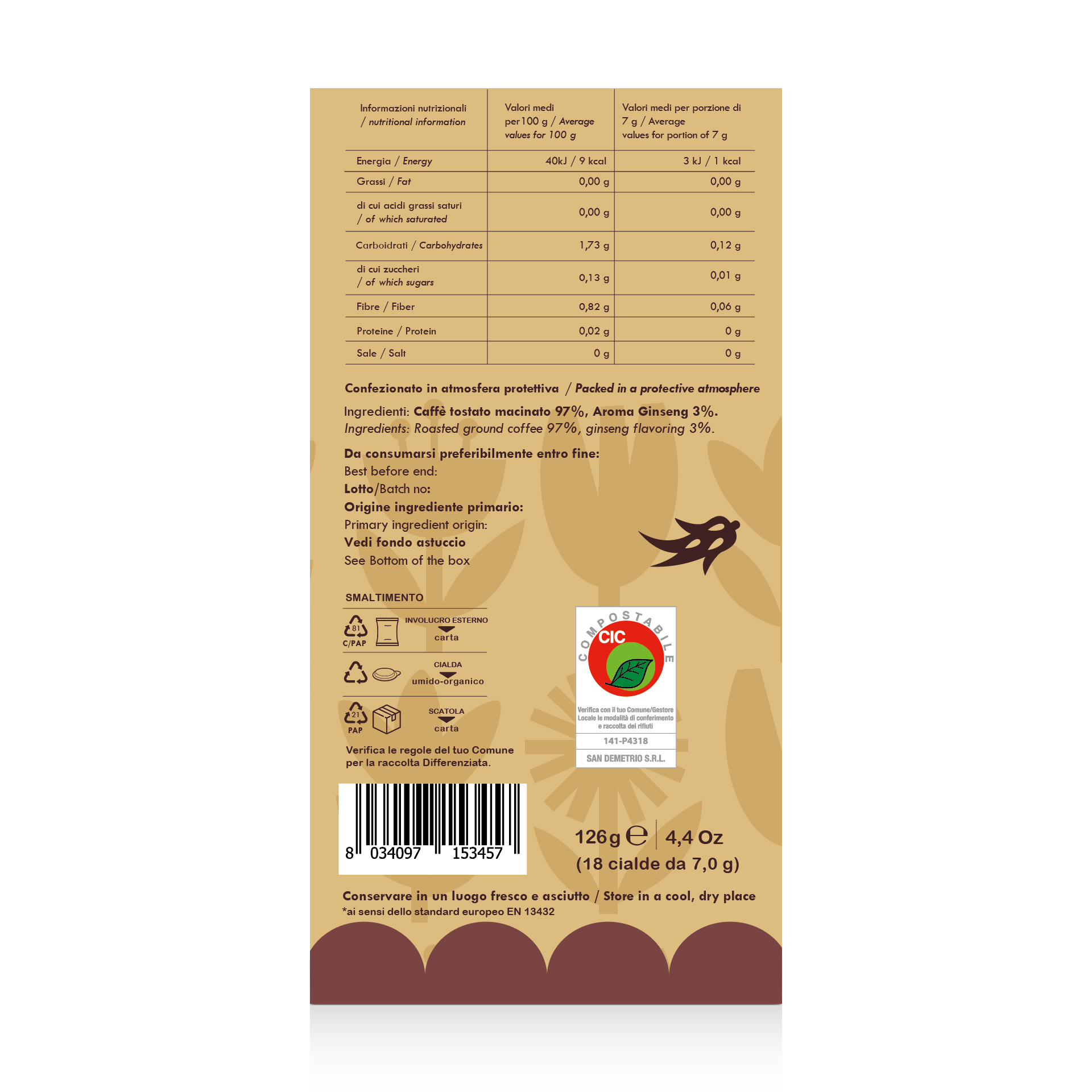 Cialde Lollo Caffè Golositè Caffè e Ginseng 18