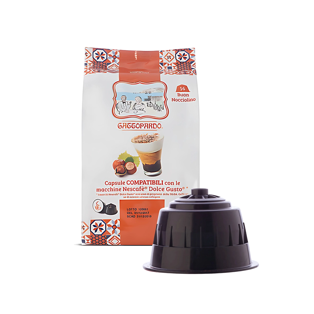Capsule Toda Gattopardo Nocciolino Compatibili Nescafè Dolce Gusto 128