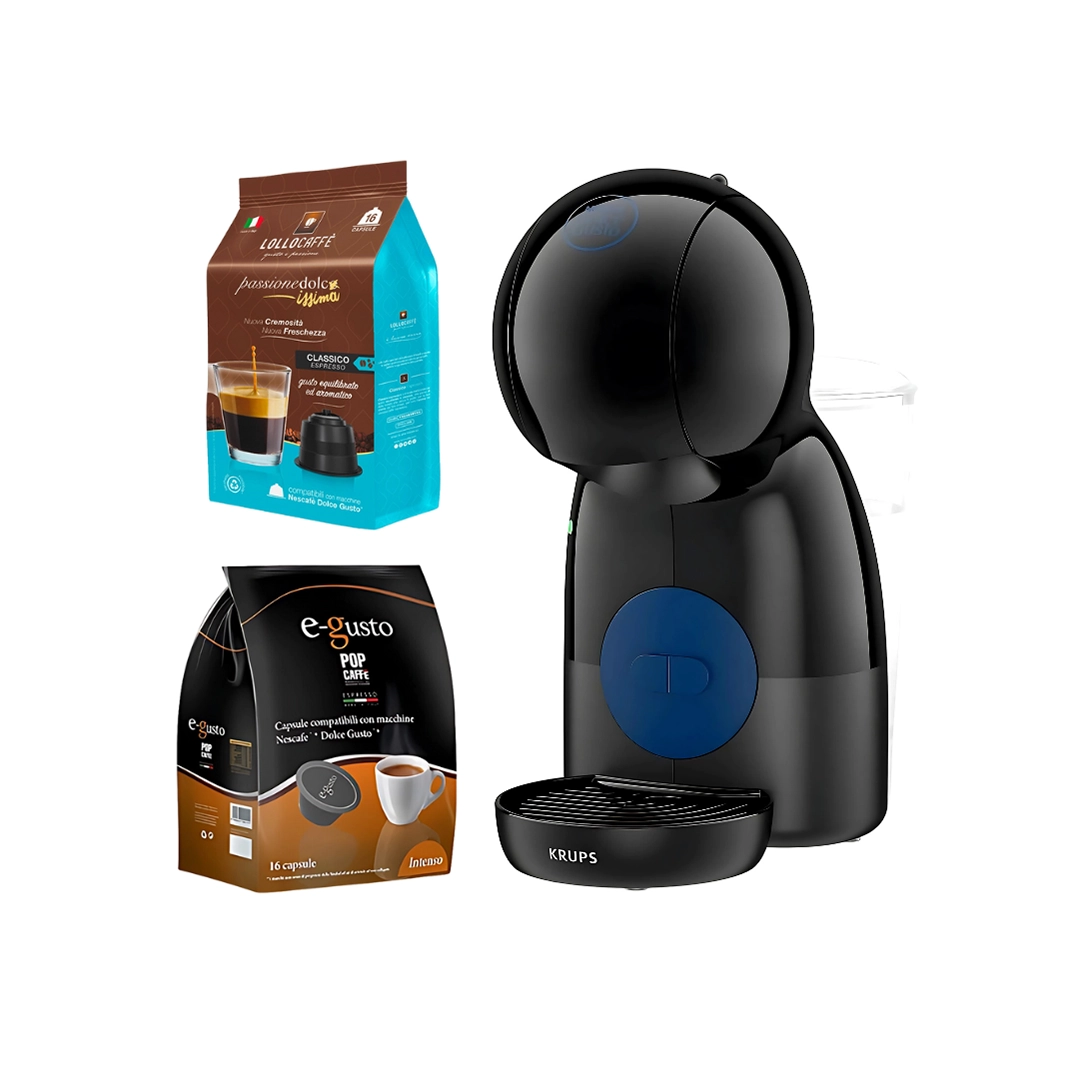Dolce Gusto XS Nera + 96 Lollo Classica + 96 Pop Intenso