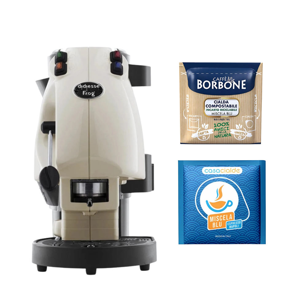 Bundle Frog Bianca + 150 cialde Borbone + 100 cialde Casacialde