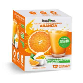Capsule Foodness Compatibili Dolce Gusto Succo di Frutta Arancia 8