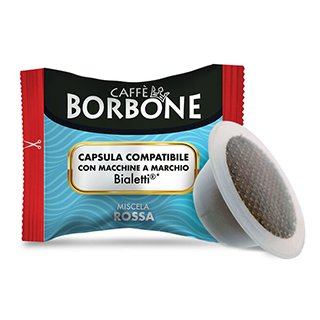 Capsule Caffè Borbone miscela rossa compatibili Bialetti 100
