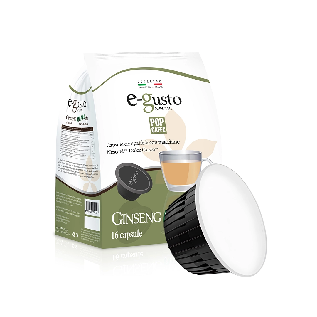 Capsule Pop Caffè Compatibili Nescafè Dolce Gusto Ginseng Amaro 48