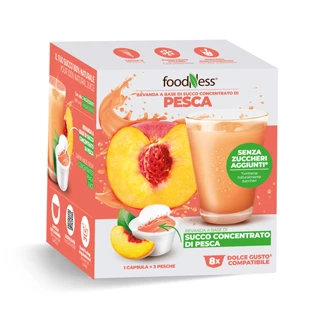 Capsule Foodness Compatibili Dolce Gusto Succo di Frutta Pesca 8